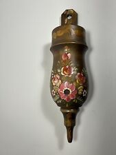 Vintage Hand Painted French Wood Wall Pocket/Vase picture