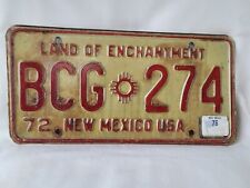 Vintage 1972 1976 New Mexico Land of Enchantment License Plate 01233 picture