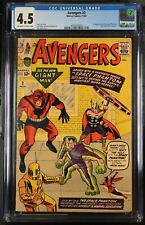 Avengers #2 CGC VG+ 4.5 1st Space Phantom Hulk Leaves Jack Kirby Marvel 1963 picture