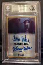 Star Wars autograph custom card dual signed Carrie Fisher Kenny Baker picture