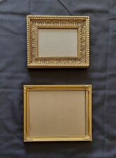 VINTAGE ORNATE BAROQUE GOLD WOOD FRAME Fit 8x10 and 5x7 Set Of 2 picture