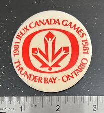 1981 Jeux Canada Games 1981 - Thunder Bay Ontario Vintage Button picture