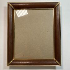 Vintage MCM Wood and Gold Picture Frame Unique Hang Or Stand Heavy Beveled 12x10 picture