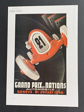 1940s Grand Prix Geneva 1946 Repro Vtg Print Ad  13inx9in Auto Racing picture
