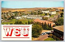 Washington State University WSU Pullman WA Aerial View Dorm Gym Vtg Postcard A18 picture