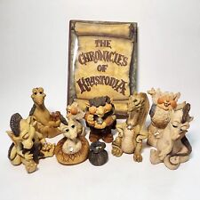 Vintage World of Krystonia Fantasy Figurines & Book Set Lot picture
