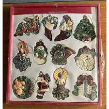 Vintage Christmas On Main Street Ornament Set Of 12 picture
