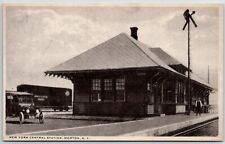 morton railroad depot new york postcard unposted  picture