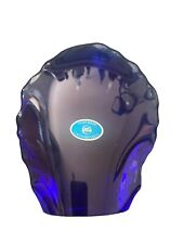 Vintage ZBS Czech Republic Blue Glass Abstract Paper Weight Sculpture Home Decor picture