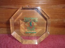 Vintage Coast Soccer League Champions Octagon Lucite Award Desk paperweight  picture