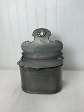 Antique Pewter Wall Mounted Salt Box | Made in Italy picture