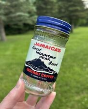 Vintage Jamaica's Finest Mountain Peak Brand Instant Coffee Jar 2 oz - Salada picture