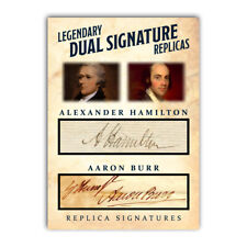 Alexander Hamilton Aaron Burr ACEO Replica Historical Dual Signature Card picture