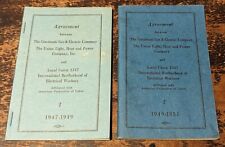 Vintage (2) 1947-51 Agreements C.G. & E. Co and U.L.H &P Co. & Local Union 1347 picture
