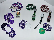 LOT of 8 MARDI GRAS Beads Necklace STL Harrahs Casino Porn Star Beer Hemp Bottle picture