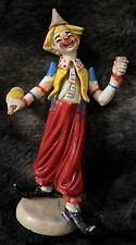 Vintage Fontanini Drunk Clown w/Wine Bottle Made in Italy Resin Plastic picture