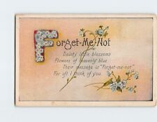 Postcard Thinking of You Greeting Card with Poem and Forget-Me-Nots Art Print picture