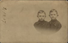 RPPC Young brothers? On Valentine's Day 1907~ LUCILLE GLASS Moores Hill IN picture