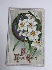 Vintage/ Antique A Happy Easter Flowers Postcard Unposted Divided Back Embossed picture