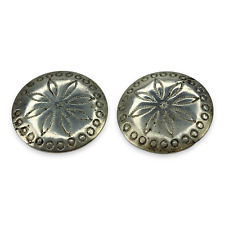 Vintage Southwestern Navajo Nickel Silver Concho Buttons Set of Two picture