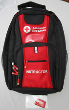 AMERICAN RED CROSS INSTRUCTOR BACKPACK BAG NICE SHAPE W/MAGNETIC EMBLEM HIKING picture