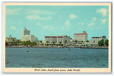 1966 West Palm Beach From Across Lake Worth Florida FL Vintage Postcard picture