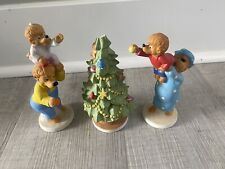 Berenstain Bears Ceramic Figure Set Of 3 Christmas Vintage 80s picture