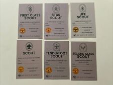 BSA Boy Scouts Of America Rank Card Set, 2018-2019 Life Star First Second Class picture