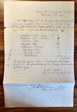 1861 Receipt of Property from Resigning Surgeon Winans 25th Reg Illinois Vols picture