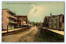 1908 Looking South From Union Depot Dirt Road Osceola Iowa IA Antique Postcard picture