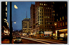 c1960s Hollywood and Vine California Night View Vintage Postcard picture