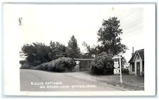 1955 Ellis Cottages On Green Lake Spicer Minnesota MN RPPC Photo Posted Postcard picture