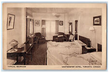 c1950's Typical Bedroom Westminster Hotel Toronto Canada Posted Postcard picture
