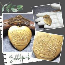Antique Vintage Souvenir Street Fair Heart Pin ~ SCHWAAB S&SCO MILWAUKEE picture