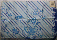 Clarence House Vintage Blue Floral Cotton Upholstery Fabric Swatch 26 by 34 picture