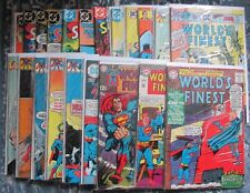 Lot 21 Different WORLD'S FINEST Comics 1960s-1980s w/323 Superman Batman picture