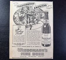 1942 Wiedemann Brewing Co Beer Turkey Shoot Newspaper Ad WWII WW2 Newport KY picture