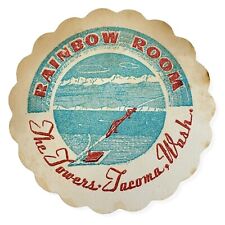 c1950's-60's The Rainbow Room Cocktail Coaster The Towers Restaurant Tacoma WA picture