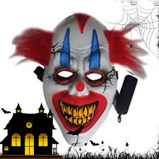 Creepy Clown Masque LED Scary Creepy Masquerade Face Cover Halloween Mask picture
