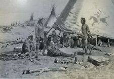 1898 Frederic Remington Western Illustration Native American Encampment picture