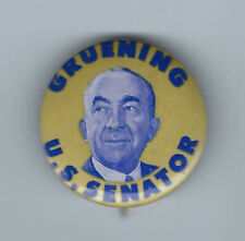 Ernest Gruening Alaska (D) US Senator 1958-68 political pin button picture