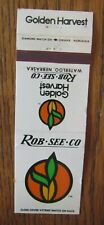 FARM RELATED: GOLDEN HARVEST ROB-SEE-CO (WATERLOO, NEBRASKA) MATCHBOOK COVER -F8 picture