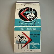 Vintage 1950s Rio Motel Oklahoma City Midcentury Atomic Matchbook Cover picture
