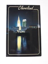 Postcard Cleveland Ohio  Cuyahoga River Terminal Tower Standard Oil 4x6 307 picture