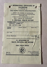 Vintage International Certificate Vaccination Health Department 1967 picture