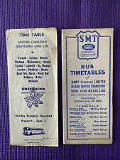 Lot of (2) Vintage Greyhound And SMT Timetables 1940, 1945 picture