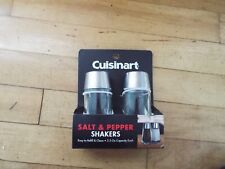 NEW Cuisinart Glass Salt & Pepper Shakers Silver Tops Each 2.5 Oz Capacity picture