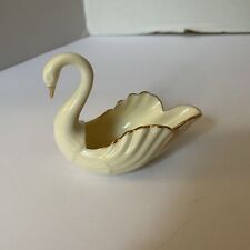 Vtg Small Lenox Swan Trinket Dish Cute Ceramic Decor Ivory picture