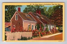 Cape Cod MA-Massachusetts, Oldest House In Provincetown, Vintage c1949 Postcard picture