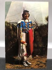 Postcard Indian Maiden Native American Indigenous Woman Unposted picture